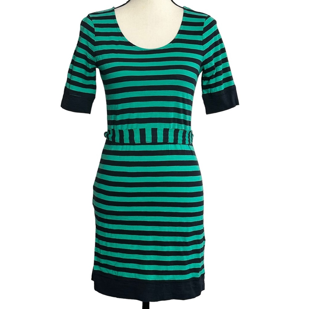 Banana Republic Dress XS Striped Green Blue
